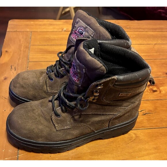 Brahma Waterproof Steel Toe Work Boots Men’s Brown Leather Lace-Size 8.5 - Picture 3 of 5